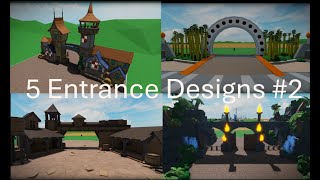 5 Entrance DesignsTheme park Tycoon 22 [upl. by Hendrik]