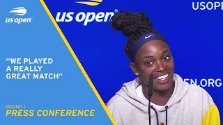 Sloane Stephens Press Conference  2021 US Open Round 1 [upl. by Nyrret]