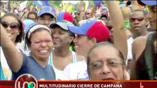 Multitudinario cierre de campaña de Henrique Capriles en Caracas [upl. by Trab]