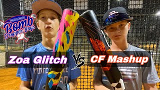 8 SHOWDOWN  Demarini Zoa Glitch vs Demarini CF Mashup  USSSA bat review [upl. by Sanchez]