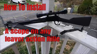 How to install a scope on a Rossi rio Bravo or any leaver action hunting rifle [upl. by Hanej]