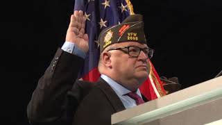 20212022 VFW National Commander Fritz Mihelcic Placement of Cap and Badge and Oath [upl. by Sergius]