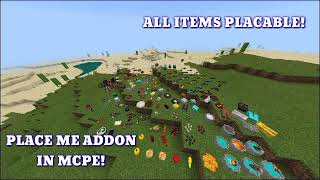 Place Me AddonMod In MCPEBE Review [upl. by Katina]