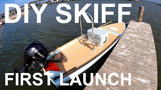 DIY SKIFF First Launch  I Finally Launched My Skiff  Bateau SK14 [upl. by Nivlac]