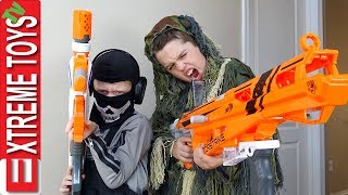 Nerf Battle Black Ops Edition Cole Attacks Ethan with a Nerf Modulus Blaster [upl. by Burtie475]