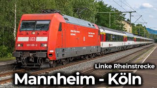 Abschied vom EuroCity  EC 8  4K Führerstandsmitfahrt Mannheim  Köln  Linke Rheinstrecke amp BR101 [upl. by Kanter]