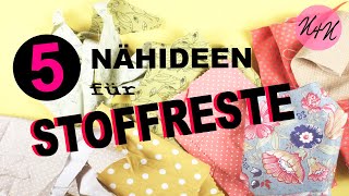 5 Nähideen für Stoffreste Super easy [upl. by Yrtneg437]