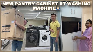 NEW PANTRY CABINET MAS BETTER ITO SA UNANG PANTRY AT NEW WASHING MACHINE DI NA AKO MAHIHIRAPAN [upl. by Ries]