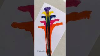 DIY Thread Art 💜 String pull Art 😍 bmartcreations shorts youtubeshorts painting creativeart [upl. by Marcelline]