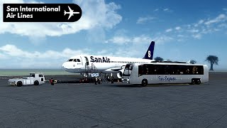 SA699  San Air Flight Roblox Airline Flight [upl. by Arabrab]