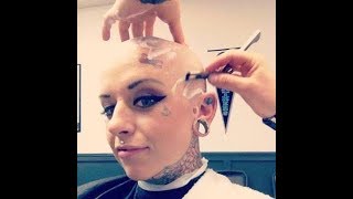 Sexiest Bad Girls HeadShave Compilation 2018 [upl. by Revolc]