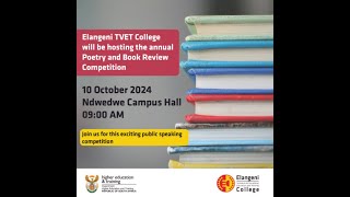 Elangeni TVET College Annual Poetry amp Book Review Competiton [upl. by Eirallih]