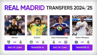 Real Madrid Latest Confirmed Summer Transfers  Laliga 2024  2025 [upl. by Iiette]