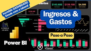 Cómo hacer un DASHBOARD de INGRESOS y GASTOS en POWER BI [upl. by Eyahs]