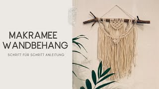 Makramee Wandbehang⎪Schritt für Schritt Anleitung⎪Wandbehang selbst knüpfen [upl. by Anesusa]