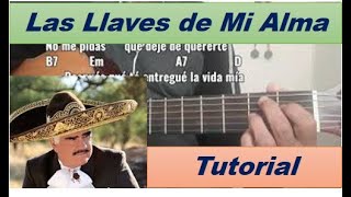 Las llaves de mi Alma en Guitarra Vicente Fernández Tutorial de Guitarra [upl. by Ailices]