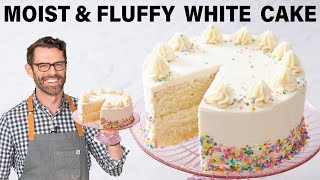 EASY White Cake Recipe [upl. by Nilecoj]