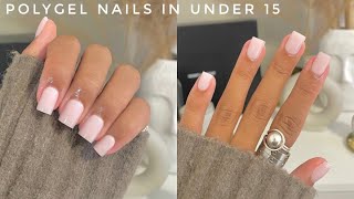 EASY BEGINNER FRIENDLY POLYGEL NAIL TUTORIAL  SIMPLE QUICK AND LONG LASTING  NAIL TUTORIALS [upl. by Eluj]