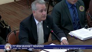 FY 2024 Budget Hearing  Senator Joe S San Agustin  July 14 2023 9AM OAG [upl. by Toffey]