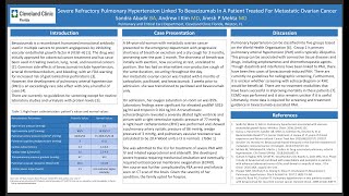 ACP Poster Presentation Bevacizumab Associated Pulmonary Arterial Hypertension [upl. by Ahsatsan]