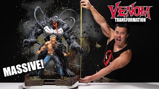 BIGGEST VENOM STATUE EVER GIANT Custom Venom Transformation Statue Review [upl. by Enyrb]