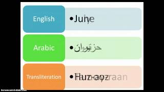 Arabic Calendar Months [upl. by Esra]