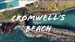 Cromwells Beach Oahu  Natural Pool  Drone Video [upl. by Elsilrac63]