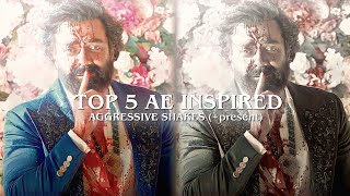 Top 5 AE Inspired Aggressive Shakes  Alight Motion  preset 💝 [upl. by Nelaf105]