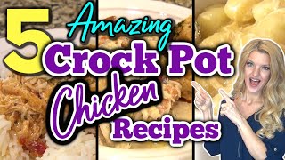 5 Best CROCKPOT CHICKEN RECIPES you Dont Want To Miss  COZY SLOW COOKER RECIPES [upl. by Ynad454]