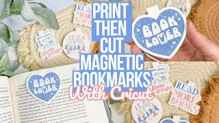 MAGNETIC BOOKMARKS WITH CRICUT PRINT THEN CUT  GREAT BEGINNER PROJECT [upl. by Eelitan]