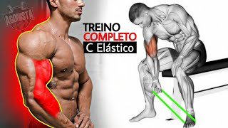 Melhores Exercícios Treino de Biceps Utilizando apenas elásticos [upl. by Ndnarb]