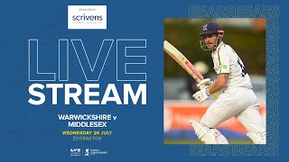 🔴 LIVE  Warwickshire v Middlesex  County Championship  Day Two [upl. by Pacorro]