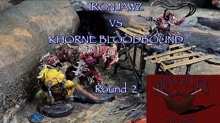 Ironjawz VS Khorne Bloodbound  Warcry Battle Report [upl. by Legyn364]