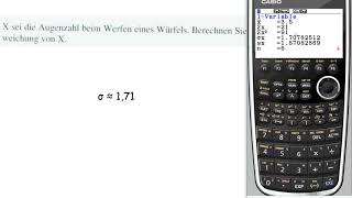 B3 Ich kann die Standardabweichung mit dem GTR Casio fx CG20 berechnen [upl. by Daune]