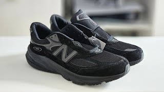 New Balance 990v6 Triple Black U990BB6 unboxing [upl. by Tatianna]