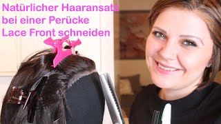 Natürlicher Haaransatz bei einer Perücke Lace Front schneiden [upl. by Lin]