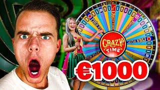 €100 naar €1000 GOKKEN in CRAZY TIME GROTE WIN [upl. by Gore]