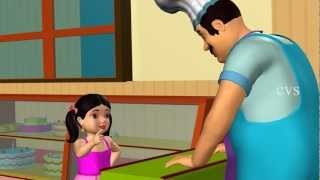 Pat a cake Pat a cake  3D Animation Nursery rhyme with lyrics for children [upl. by Korrie]