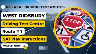 WEST DIDSBURY Real test Route 1 with SAT Nav Instructions  4K [upl. by Leikeze]