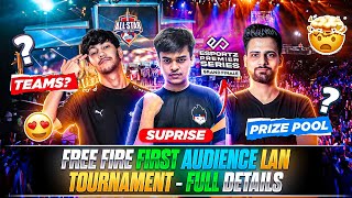 FREE FIRE FIRST AUDIENCE LAN IN INDIA😱🔥 FULL DETAILS  ESPORTZ PREMIER SERIES LAN  FREE FIRE INDIA [upl. by Johnna267]