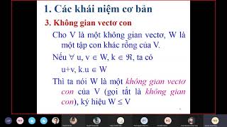 Chương 3 Không gian vecto [upl. by Gessner]