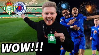 PITCHSIDE at CRAZY Europa League DECIDER 💥 Real Betis v Rangers [upl. by Ainsworth951]