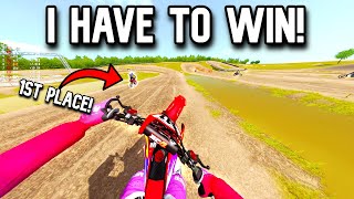 THE VIDEO ENDS WHEN I LOSE A RACE IN MX BIKES [upl. by Anwahsal581]