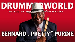 Bernard quotPrettyquot Purdie Swing  Shuffle Instruction bernardpurdie drummerworld [upl. by Nachison]