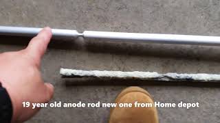 Gas water heater 19 year old anode rod replacement [upl. by Aicilanna]