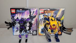 NEW Lego Wolverine and Black Panther Mech Armor Speed Build [upl. by Gunn32]