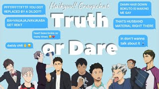 Haikyuu Truth or Dare Tops Groupchat Part 1 ✨ [upl. by Akcir]