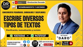 ESCRIBE DIVERSOS TIPOS DE TEXTOS  CONOCIMIENTOS CURRICULARES PEDAGÓGICOS Y DISCIPLINARES [upl. by Bruni]