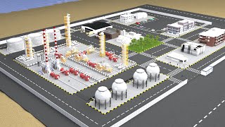 Syngas Production from Methane and Oxygen 3D Animation of Chemical Engineering Plant Design [upl. by Neenahs]