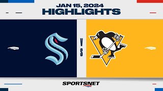 NHL Highlights  Penguins vs Kraken  January 15 2024 [upl. by Catrina460]